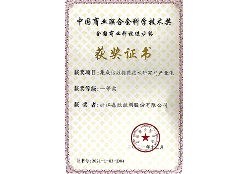 集成仿效提花技术-中国贸易结合会一等奖